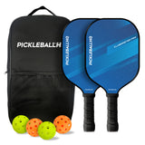 Set of 2 PBHQ ClubMaster PRO Blue Pickleball Paddles, Bag & 4 Balls